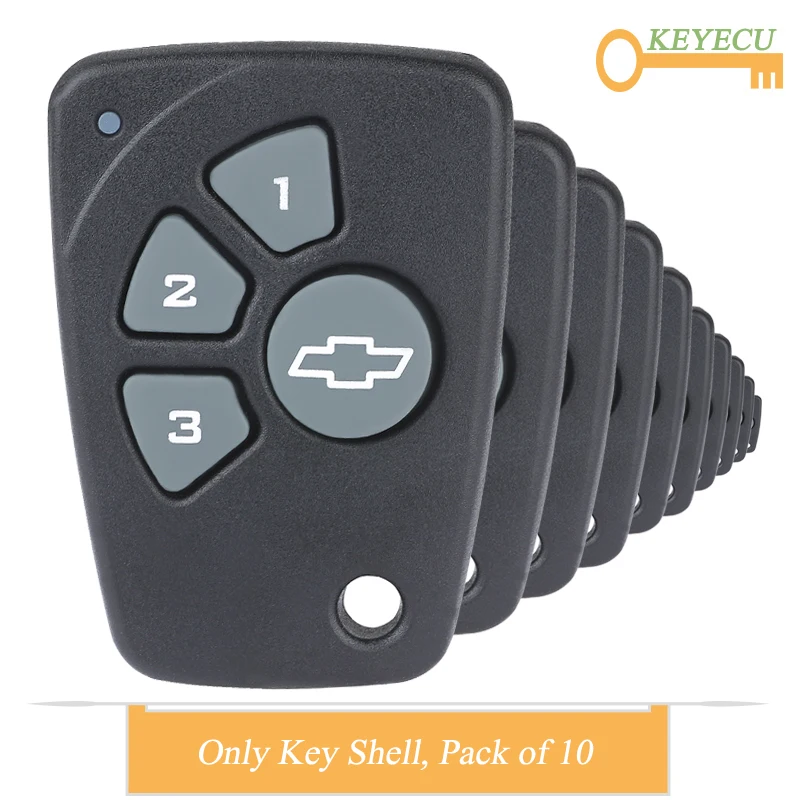 KEYECU 10PCS Replacement Remote Control Car Key Case Shell for Chevrolet Cruze Spark Onix Silverado Volt Camaro, FOB 4 Buttons
KEYECU 10PCS Replacement Remote Control Car Key Case Shell for Chevrolet Cruze Spark Onix Silverado Volt Camaro, FOB 4 Buttons