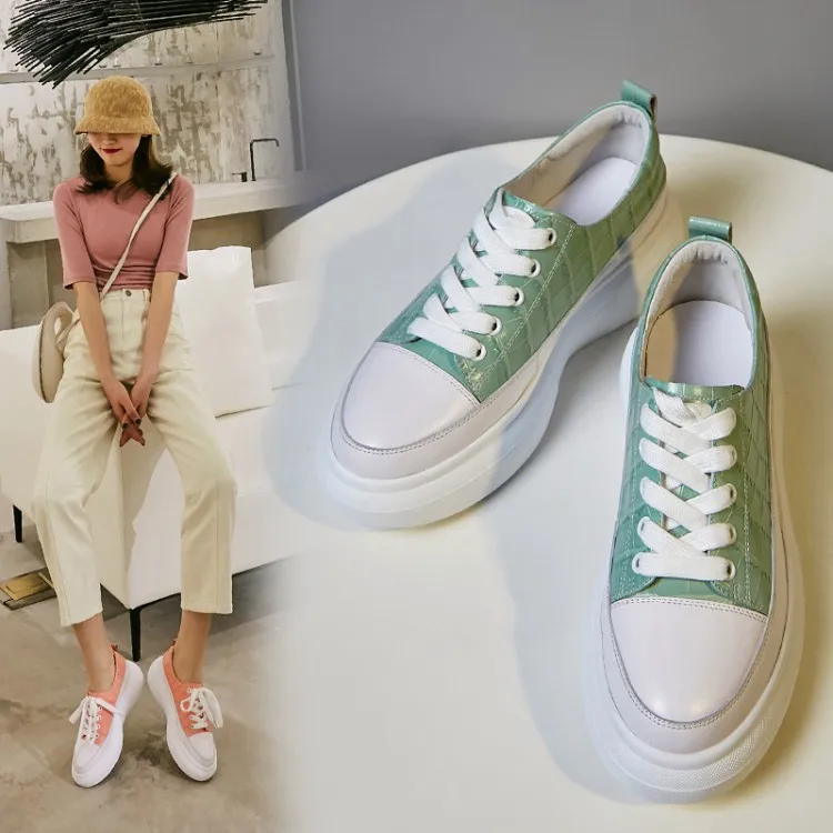 Lace up Front Platform Shoes Women's inside And Pure Leather Mixed Colors Thick Bottomed Core Loafers 2020 New Products Casual S
Lace up Front Platform Shoes Women's inside And Pure Leather Mixed Colors Thick Bottomed Core Loafers 2020 New Products Casual S