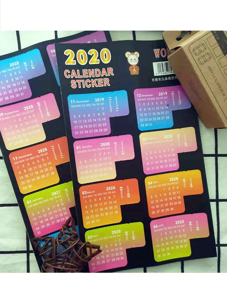 New 2020 Years Colorful Calendar Notebook Index Sticker Monthly Work Study Project Planning Kawaii Stationery Calendar Stickers
New 2020 Years Colorful Calendar Notebook Index Sticker Monthly Work Study Project Planning Kawaii Stationery Calendar Stickers