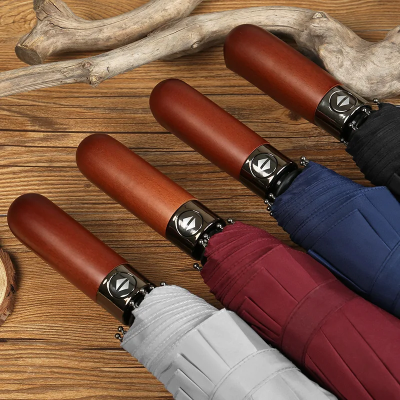 Germany Storm Solid Wood Three Fold Fully Automatic Umbrella 10 Bone from the Open Close Retro All-Weather Umbrella Advertising
Germany Storm Solid Wood Three Fold Fully Automatic Umbrella 10 Bone from the Open Close Retro All-Weather Umbrella Advertising