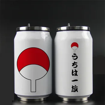 Anime Naruto Uchiha Itachi Akatsuki Cosplay Prop Sharingan Water Cup School Teen Drink Coffee Thermos Cup Stainless Steel Bottle