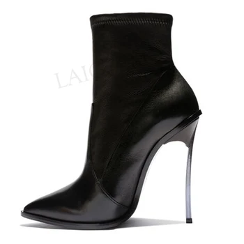 BERZIMER Super Women Ankle Boots Metal Stiletto High Heels Slip On Booties Zapatos Mujer Ladies Shoes Woman Big Size 40 41 42 45
BERZIMER Super Women Ankle Boots Metal Stiletto High Heels Slip On Booties Zapatos Mujer Ladies Shoes Woman Big Size 40 41 42 45