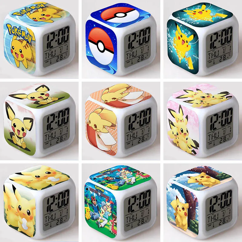 Pokemon Alarm Clock Cute Pikachu 8 Color Changing LED Digital Large Screen Multi-function Night Light Electronic Clock
Pokemon Alarm Clock Cute Pikachu 8 Color Changing LED Digital Large Screen Multi-function Night Light Electronic Clock