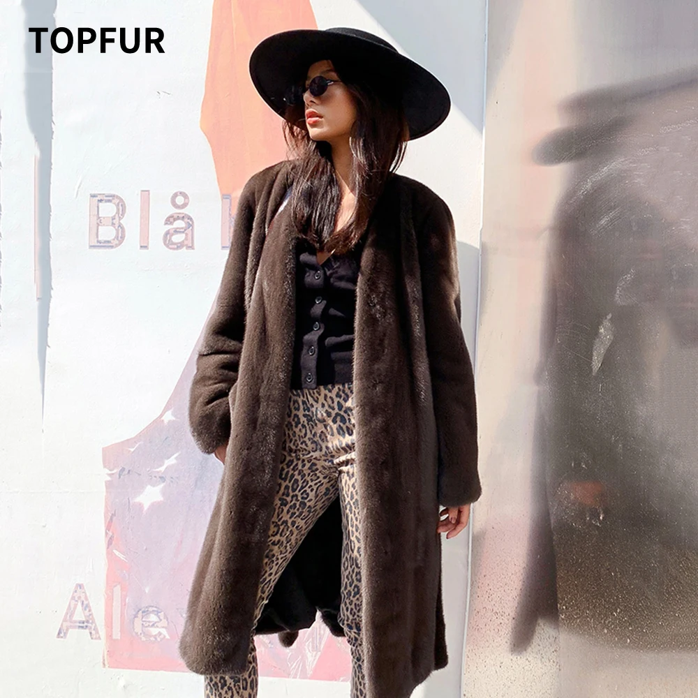 TOPFUR Women Natural Mink Fur Luxury Long Coat With Belt For Female Overcoat Mink Fur Jackets Outerwear Customize
TOPFUR Women Natural Mink Fur Luxury Long Coat With Belt For Female Overcoat Mink Fur Jackets Outerwear Customize