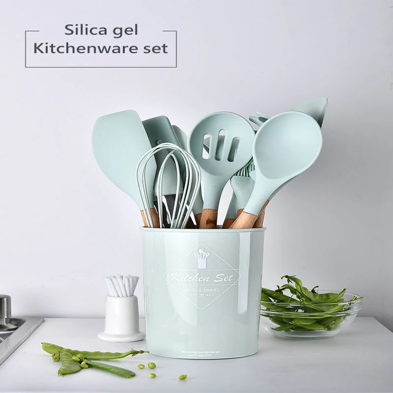 12 pcs Cooking Tools Set Silicone Wooden Kitchen Tools Set With Storage Box Turner Tongs Spatula Soup Spoon Non-stick Tools
12 pcs Cooking Tools Set Silicone Wooden Kitchen Tools Set With Storage Box Turner Tongs Spatula Soup Spoon Non-stick Tools