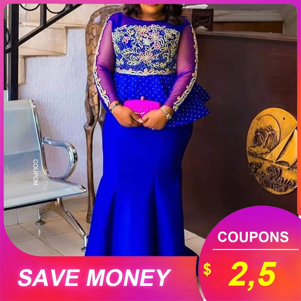 Blue Women Long Mermaid Dresses Plus Size African Ruffles Party Dinner Trumpet Female Vestidos Women Maxi DressElegant 2019 5XL
Blue Women Long Mermaid Dresses Plus Size African Ruffles Party Dinner Trumpet Female Vestidos Women Maxi DressElegant 2019 5XL