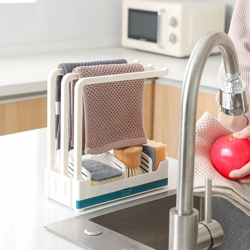 1pc Kitchen Utensil Towel Rack Soap Sponge Drain Rack Countertop Sink Storage Shelf Multi-functional Hanging Kitchen Accessories
1pc Kitchen Utensil Towel Rack Soap Sponge Drain Rack Countertop Sink Storage Shelf Multi-functional Hanging Kitchen Accessories