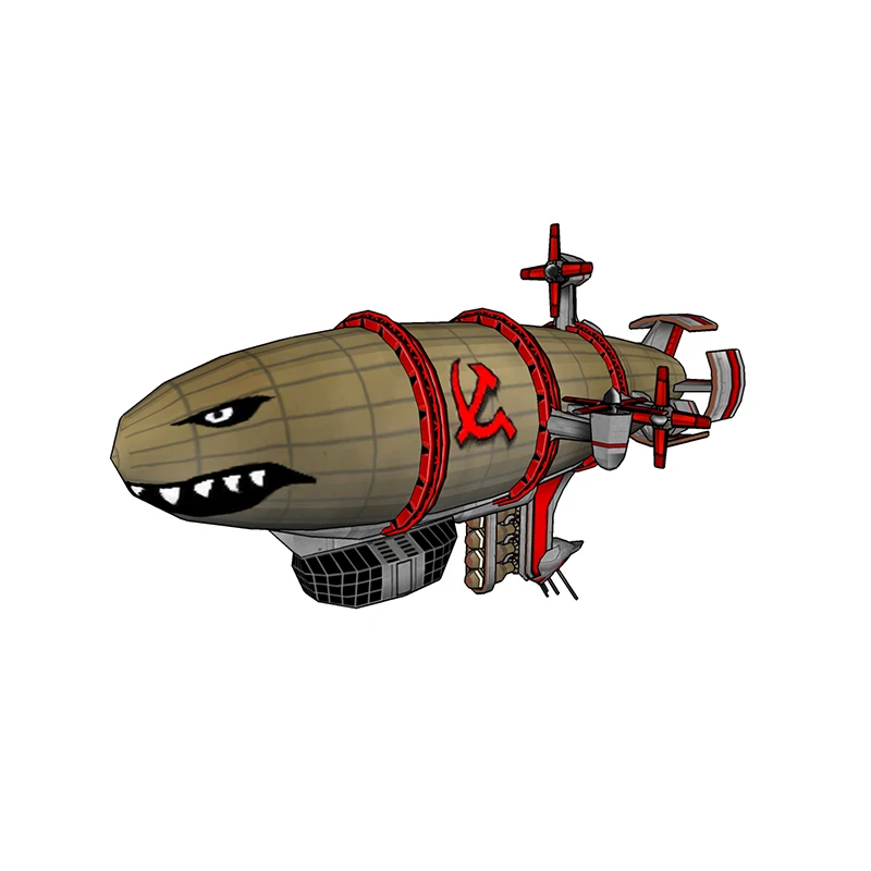 Command And Conquer Red Alert Kirov Airship 3D Stereo Paper Model DIY Hand-set Toys | Игрушки и хобби