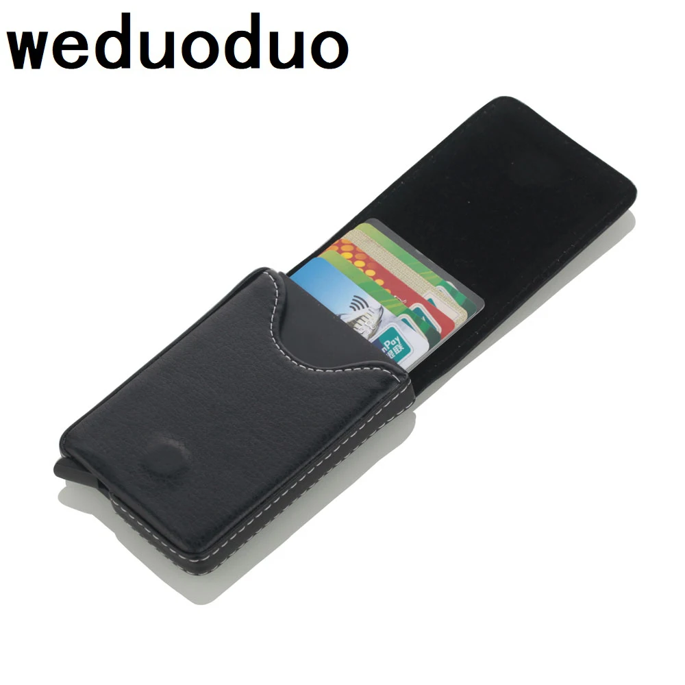 2020 PU Leather Credit Card Holder Automatic Pop-up Card Holder Antitheft Travel Card Wallet Blocking RFID Aluminium Card Case
2020 PU Leather Credit Card Holder Automatic Pop-up Card Holder Antitheft Travel Card Wallet Blocking RFID Aluminium Card Case