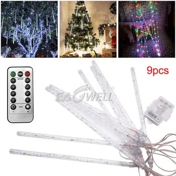 LED 9PCS Silver Wire String Light Hanging Curtain Meteor Lamp Waterproof Outdoor ChristmasTree Decor Light Waterproof 8 Modes
LED 9PCS Silver Wire String Light Hanging Curtain Meteor Lamp Waterproof Outdoor ChristmasTree Decor Light Waterproof 8 Modes