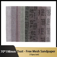 15-Pack 198*70mm Mesh Abrasive Dust Free l Hook Loop Sanding Discs Dry Grinding Sandpaper 80 to 320 Grit for Mirka sander pad
15-Pack 198*70mm Mesh Abrasive Dust Free l Hook Loop Sanding Discs Dry Grinding Sandpaper 80 to 320 Grit for Mirka sander pad