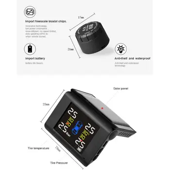 1set TPMS Solar Power Tyre Pressure Monitoring System with 4 Sensors LCD Display L69E
1set TPMS Solar Power Tyre Pressure Monitoring System with 4 Sensors LCD Display L69E