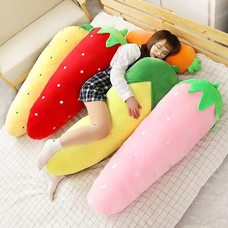 Фото Детская мягкая плюшевая подушка с рисунком фруктов клубники ананаса плюшевые