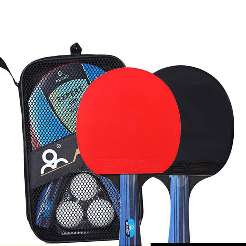 2pcs/set Ping Pong Paddle Racket Double Face Pimples In Long Handle Table Tennis Bat Racket Set With Bag 3 Balls
2pcs/set Ping Pong Paddle Racket Double Face Pimples In Long Handle Table Tennis Bat Racket Set With Bag 3 Balls