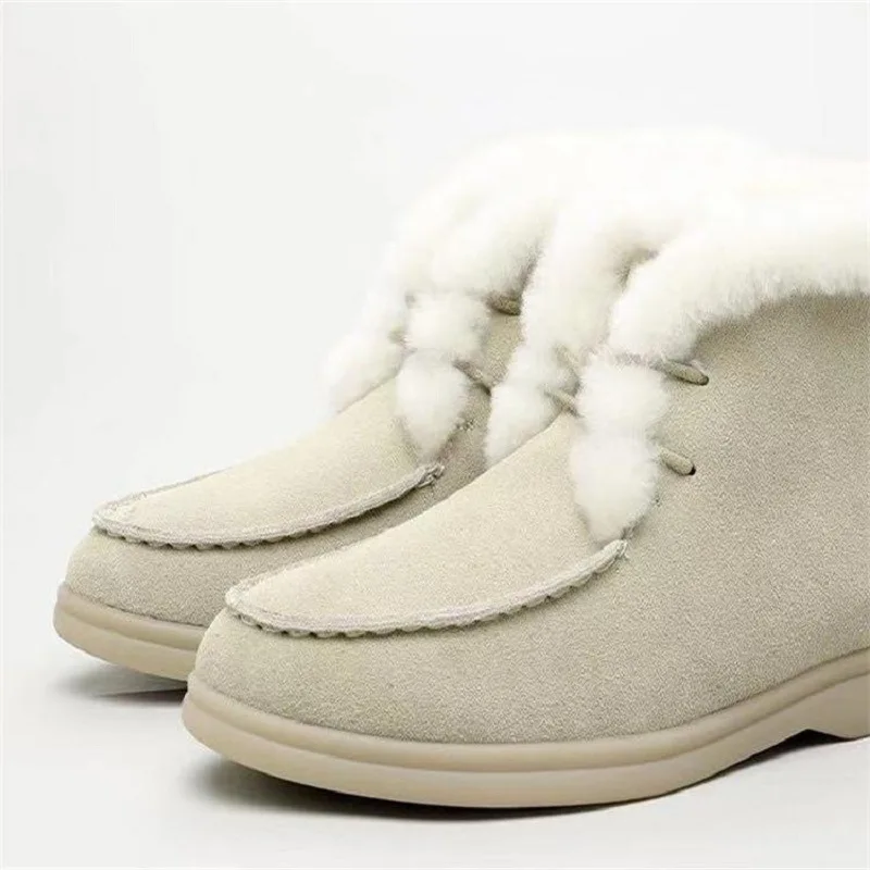 2020 Women Snow Boots Natural Fur Genuine Leather Ankle Boots Winter Warm Comfortable Flat Wool Boots Women Shoes Short Boots
2020 Women Snow Boots Natural Fur Genuine Leather Ankle Boots Winter Warm Comfortable Flat Wool Boots Women Shoes Short Boots