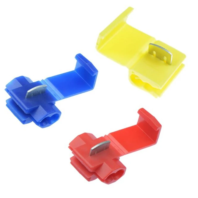100pcs/lot 2 Pin T Shape Wire Cable Connectors Terminals Crimp Scotch Lock Quick Splice Electrical Car Audio Kit Tool
100pcs/lot 2 Pin T Shape Wire Cable Connectors Terminals Crimp Scotch Lock Quick Splice Electrical Car Audio Kit Tool