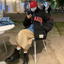 Fashion Trend Loose Simple Korean Version of Solid Color Letter Printed Cotton Jacket for Autumn and Winter New Warm Down Jacket
Fashion Trend Loose Simple Korean Version of Solid Color Letter Printed Cotton Jacket for Autumn and Winter New Warm Down Jacket
