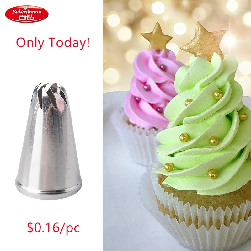 Bakerdream 1 pc Stainless Steel Drop Rose Flower Icing Piping Tips Nozzle Cake Cupcake Decorating Pastry Tool
Bakerdream 1 pc Stainless Steel Drop Rose Flower Icing Piping Tips Nozzle Cake Cupcake Decorating Pastry Tool