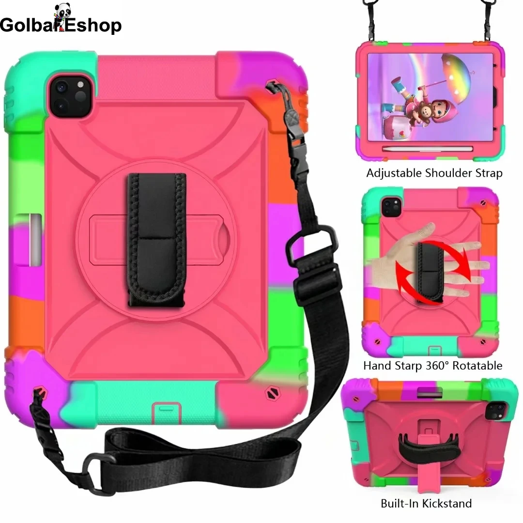 360 Rotating Case for IPad 10.2 7th 7 Th Gen A2200 A2197 A2198 A2232 Hand Strap Kickstand 3 Layer Colorful Cover Funda + Strap
360 Rotating Case for IPad 10.2 7th 7 Th Gen A2200 A2197 A2198 A2232 Hand Strap Kickstand 3 Layer Colorful Cover Funda + Strap