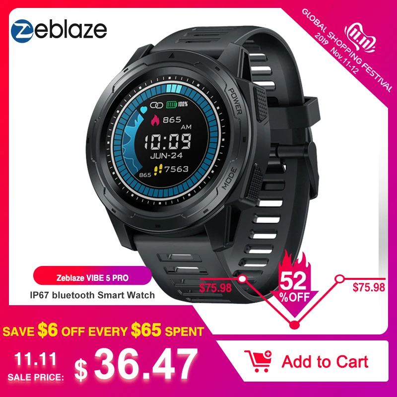 Zeblaze VIBE 5 PRO Smart Watch Heart Rate IP67 bluetooth Multi Sport Tracking Smartphone Notifications Waterproof Smartwatch Men
Zeblaze VIBE 5 PRO Smart Watch Heart Rate IP67 bluetooth Multi Sport Tracking Smartphone Notifications Waterproof Smartwatch Men
