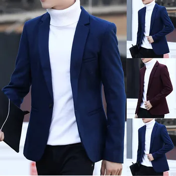 Men's New Fashion Casual High Quality Pure Color Long Sleeve Slim Fit Slim Suit 2020 hot new products Spring summer Spot supplie 
Men's New Fashion Casual High Quality Pure Color Long Sleeve Slim Fit Slim Suit 2020 hot new products Spring summer Spot supplie