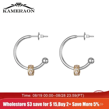 New Pendientes Cubic Zirconia Hoop Earrings Women Semicircle 925 Silver And Gold Round Earrings Fashion Wholesale Jewelry E0832 
New Pendientes Cubic Zirconia Hoop Earrings Women Semicircle 925 Silver And Gold Round Earrings Fashion Wholesale Jewelry E0832