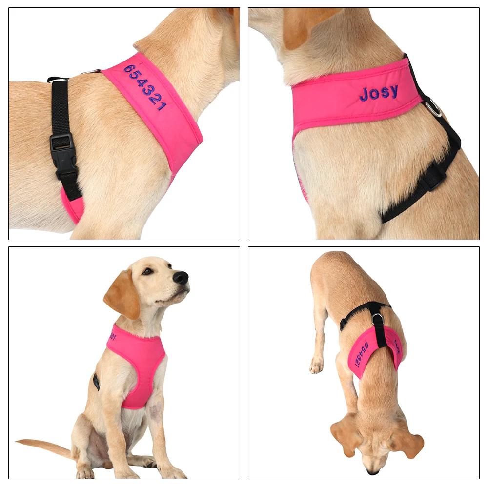 personalized dog harness embroidered