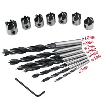 Useful Woodworking Chamfer Countersink Twist High Speed Tools Extension Drill Bit Durable Kit Gadget Metal with Wrench
Useful Woodworking Chamfer Countersink Twist High Speed Tools Extension Drill Bit Durable Kit Gadget Metal with Wrench