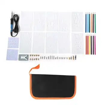 56pcs Wood Burning Pen Kit Adjustable Temperature Soldering Iron DIY Pyrography Tool 110V US Pyrography Soldering Iron
56pcs Wood Burning Pen Kit Adjustable Temperature Soldering Iron DIY Pyrography Tool 110V US Pyrography Soldering Iron