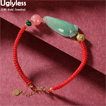 Uglyless GOOD LUCK Red Rope Bracelets for Women Genuine 18K Gold Chains Bracelets 24K Gold Coin Bead Emerald Fine Jewelry AU750
Uglyless GOOD LUCK Red Rope Bracelets for Women Genuine 18K Gold Chains Bracelets 24K Gold Coin Bead Emerald Fine Jewelry AU750