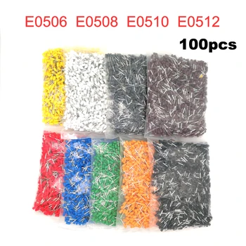 100pcs Tube insutated cord end terminals Electrical crimp terminal wire connector E0506~E0512 crimping cable ferrules VE 22AWG
100pcs Tube insutated cord end terminals Electrical crimp terminal wire connector E0506~E0512 crimping cable ferrules VE 22AWG