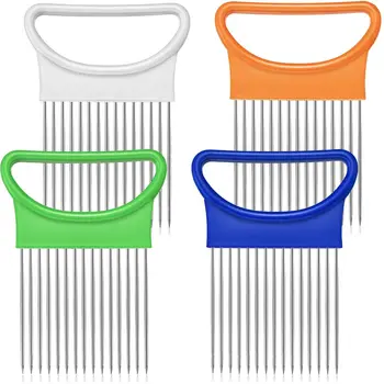 Easy Onion Slicer Onion Cutter Holder Onion Fork Vegetable Slicer Onion Ring Cutter Onion Cutter Metal Cooking Tools
Easy Onion Slicer Onion Cutter Holder Onion Fork Vegetable Slicer Onion Ring Cutter Onion Cutter Metal Cooking Tools