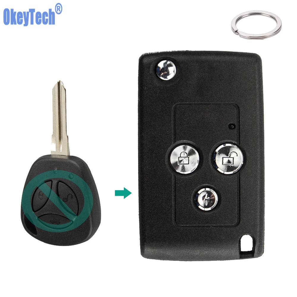 OkeyTech for Lada Key Case Cover Organizer Modified Flip Folding Remote Car Key & Keyring Blade Parts Replacement Fob 3 Button
OkeyTech for Lada Key Case Cover Organizer Modified Flip Folding Remote Car Key & Keyring Blade Parts Replacement Fob 3 Button