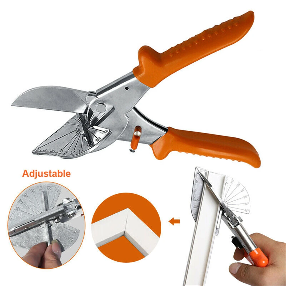 

Multi Angle Mitre Shear Cutter 45-135 Adjustable Angle Scissors for Cutting PE Plastic Soft Wood Trunking Shears