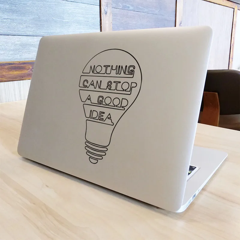 idea Bulb Quote Laptop Sticker for Macbook Pro 16" Air Retina 11 12 13 15 Inch Mac Book Skin Accesorios Ideapad Notebook Decal |
