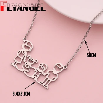 FLYANGEL Family Of Four Necklace Jewelry Son Daughter Father Mother Necklace Pendant Gifts For Happiness Family Valentine's Day
FLYANGEL Family Of Four Necklace Jewelry Son Daughter Father Mother Necklace Pendant Gifts For Happiness Family Valentine's Day