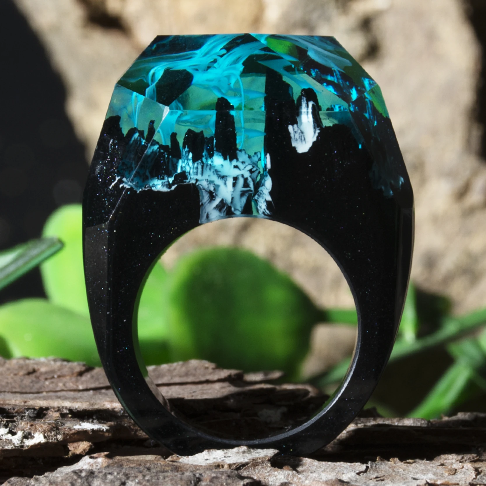 2019 Fashion Wooden Resin Ring Soul of The Forest Eco Epoxy Handmade Jewelry Secret of The Magical World In A Tiny Landscape
2019 Fashion Wooden Resin Ring Soul of The Forest Eco Epoxy Handmade Jewelry Secret of The Magical World In A Tiny Landscape