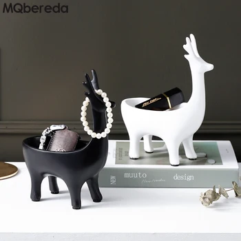 Creative Resin Figurines Black and White Deer Storage Box Jewelry Container Bracelet Key Box Vintage Home Decor Desk Decoration
Creative Resin Figurines Black and White Deer Storage Box Jewelry Container Bracelet Key Box Vintage Home Decor Desk Decoration