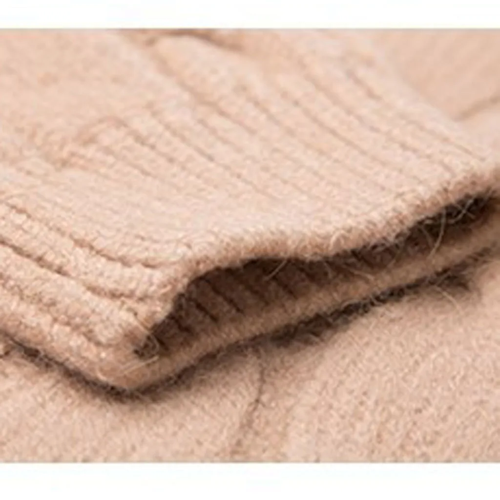 Jaycosin Fashion Women Casual Simple Long Sleeve Knitting Sweater Stylish Solid Color Comfortable Warm Lazy Wind Sweater