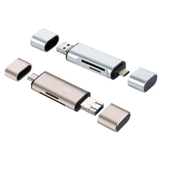 2 Pcs 5-In-1 Mobile Phone Adapter Type C / Usb / Micro-Usb Sd Tf Memory Card Reader with Usb Female Interface Computer Supplies
2 Pcs 5-In-1 Mobile Phone Adapter Type C / Usb / Micro-Usb Sd Tf Memory Card Reader with Usb Female Interface Computer Supplies