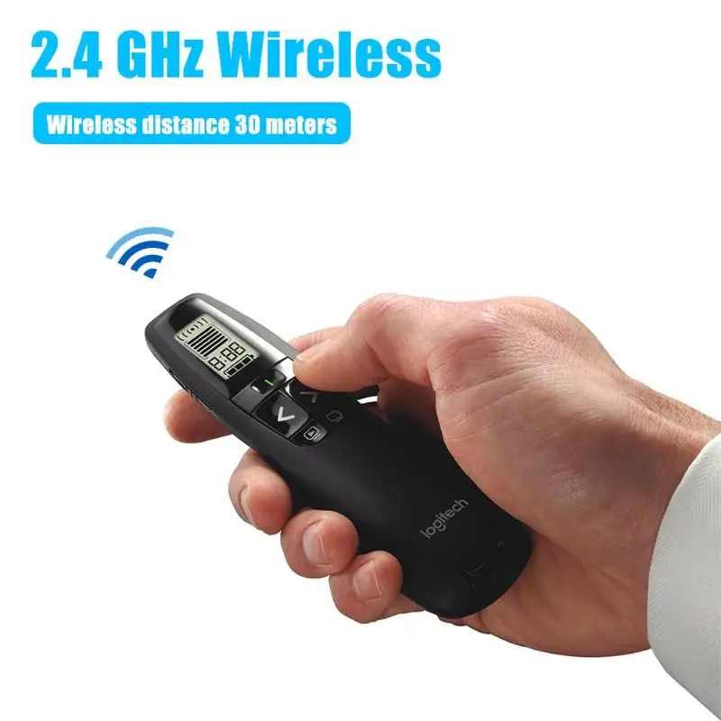 R800 PPT Presentation 2.4G Wireless Presenter LCD Display Screen Radio Control Distance of 30m with Green Laser Pointer Pen
R800 PPT Presentation 2.4G Wireless Presenter LCD Display Screen Radio Control Distance of 30m with Green Laser Pointer Pen