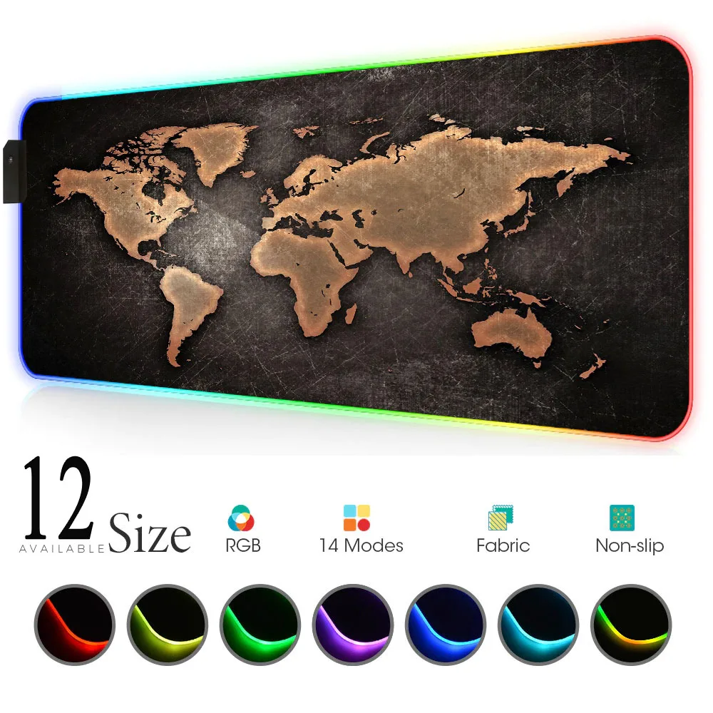 World Map Mouse Pad Gaming Mouse Mat Map Mousepad Rgb Gamer Accessories Slipmat Led Mats Keyboard Pad Backlit Mat Game Laptop
World Map Mouse Pad Gaming Mouse Mat Map Mousepad Rgb Gamer Accessories Slipmat Led Mats Keyboard Pad Backlit Mat Game Laptop