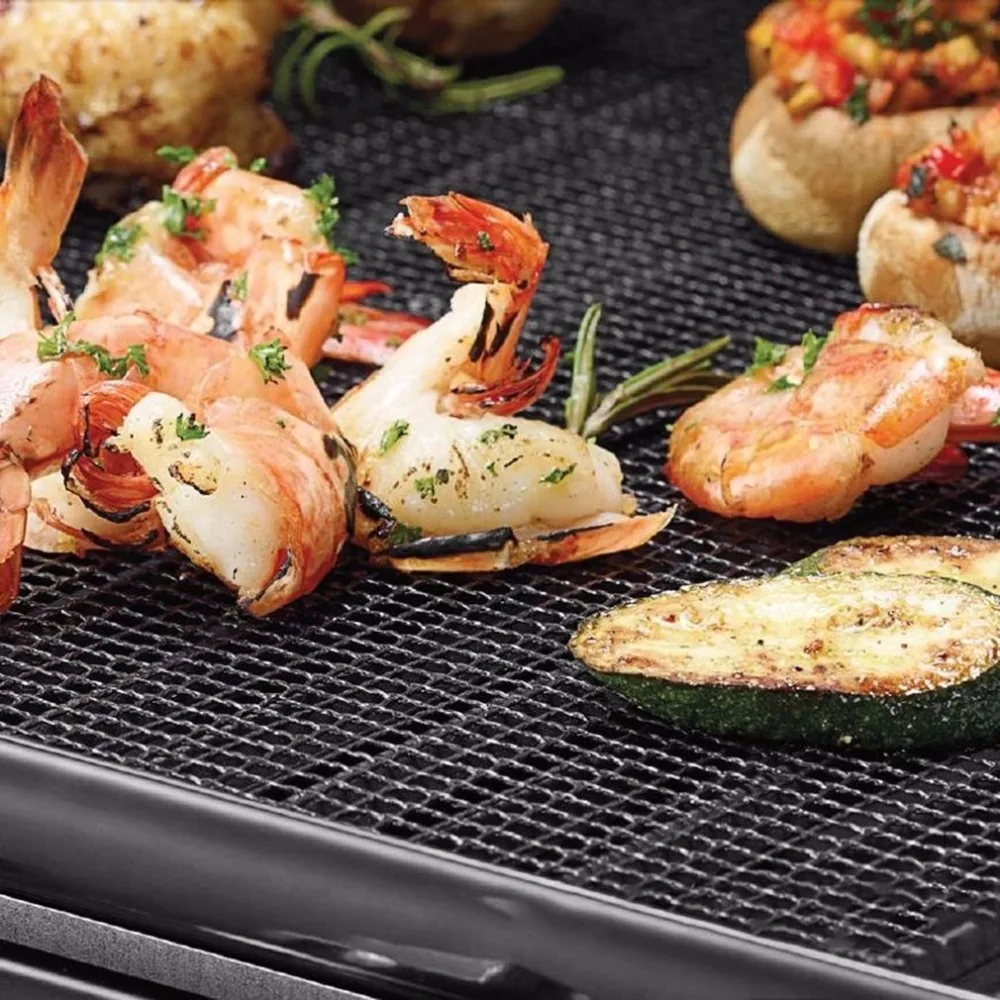 2 Size Grid Shape BBQ Mat for Outdoor Activities-Heat Resistance and Non-stick Easy Cleaning Reusable Barbecue Grilling Pad
2 Size Grid Shape BBQ Mat for Outdoor Activities-Heat Resistance and Non-stick Easy Cleaning Reusable Barbecue Grilling Pad