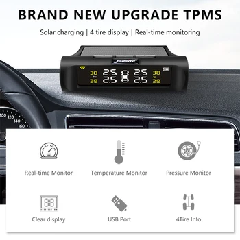 Smart Car TPMS Tyre Pressure Monitoring System Solar Power Digital LCD Display Auto Security Alarm Systems Tyre Pressure Warning
Smart Car TPMS Tyre Pressure Monitoring System Solar Power Digital LCD Display Auto Security Alarm Systems Tyre Pressure Warning