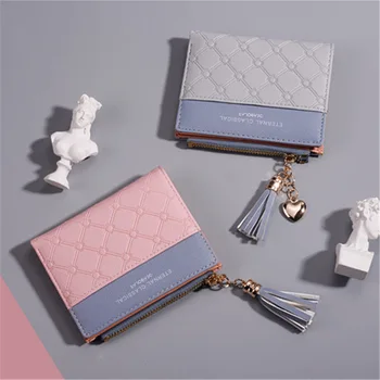 2020Wallet Ms.Short Wallet Contrast Embossed Zipper Handbag Tassel High-end Soft Leather Wallet Multifunctional Simple CoinPurse
2020Wallet Ms.Short Wallet Contrast Embossed Zipper Handbag Tassel High-end Soft Leather Wallet Multifunctional Simple CoinPurse