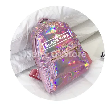 Kpop Korea BLACKPINK Backpack girls teenage student school bags Laser women back pack leather College bagpack Silver PINK 2019
Kpop Korea BLACKPINK Backpack girls teenage student school bags Laser women back pack leather College bagpack Silver PINK 2019