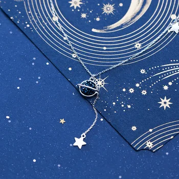 S925 silver necklace female simple and sweet synthetic kyanite planet star necklace
S925 silver necklace female simple and sweet synthetic kyanite planet star necklace