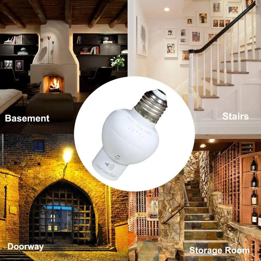E27 Screw Sound Light Control Sensor Switch Lamp Holder Lamp Delay Holder Socket Bulb Lamp Sound Control Universal Corridor Z1J8
E27 Screw Sound Light Control Sensor Switch Lamp Holder Lamp Delay Holder Socket Bulb Lamp Sound Control Universal Corridor Z1J8