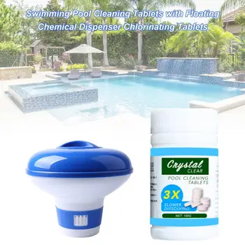 100PCS Swimming Pool Cleaning Tablets With Floating Chemical Dispenser Chlorinating Tablets Keep The Pool Clean Prevent Bacteri
100PCS Swimming Pool Cleaning Tablets With Floating Chemical Dispenser Chlorinating Tablets Keep The Pool Clean Prevent Bacteri