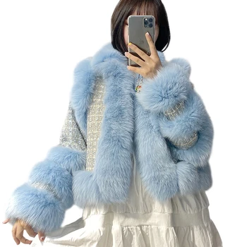 New Arrival Women Luxury Real Fox Fur Coat Winter Natural Fur Cuffs Jacket Top Quality Ladies Wool Knitted Outerwear
New Arrival Women Luxury Real Fox Fur Coat Winter Natural Fur Cuffs Jacket Top Quality Ladies Wool Knitted Outerwear